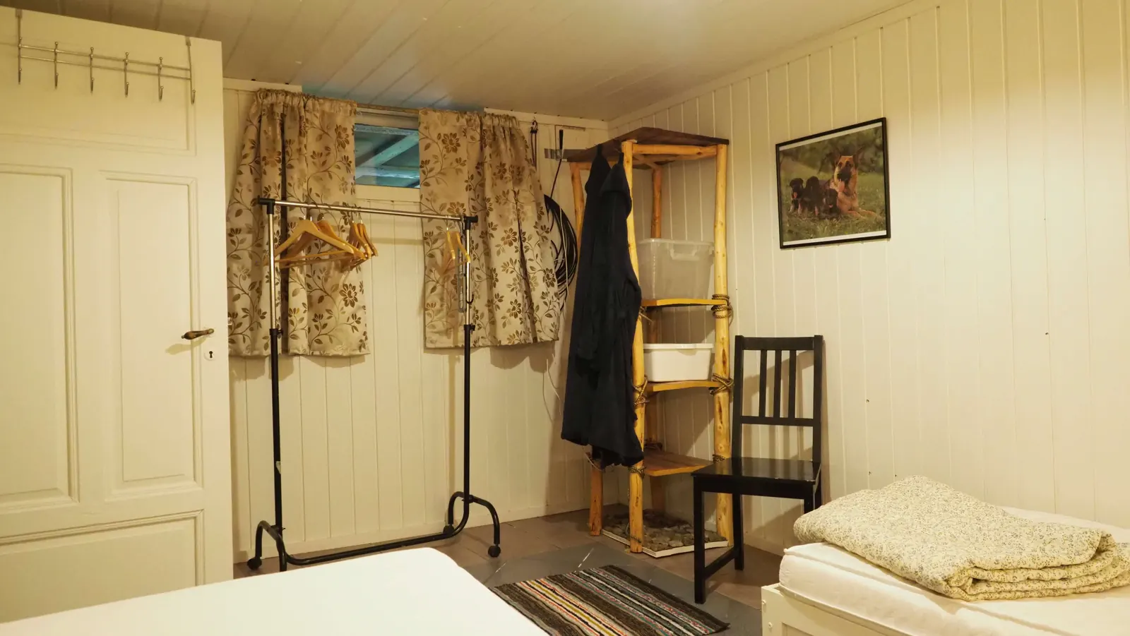 Apartment bedroom from side angle