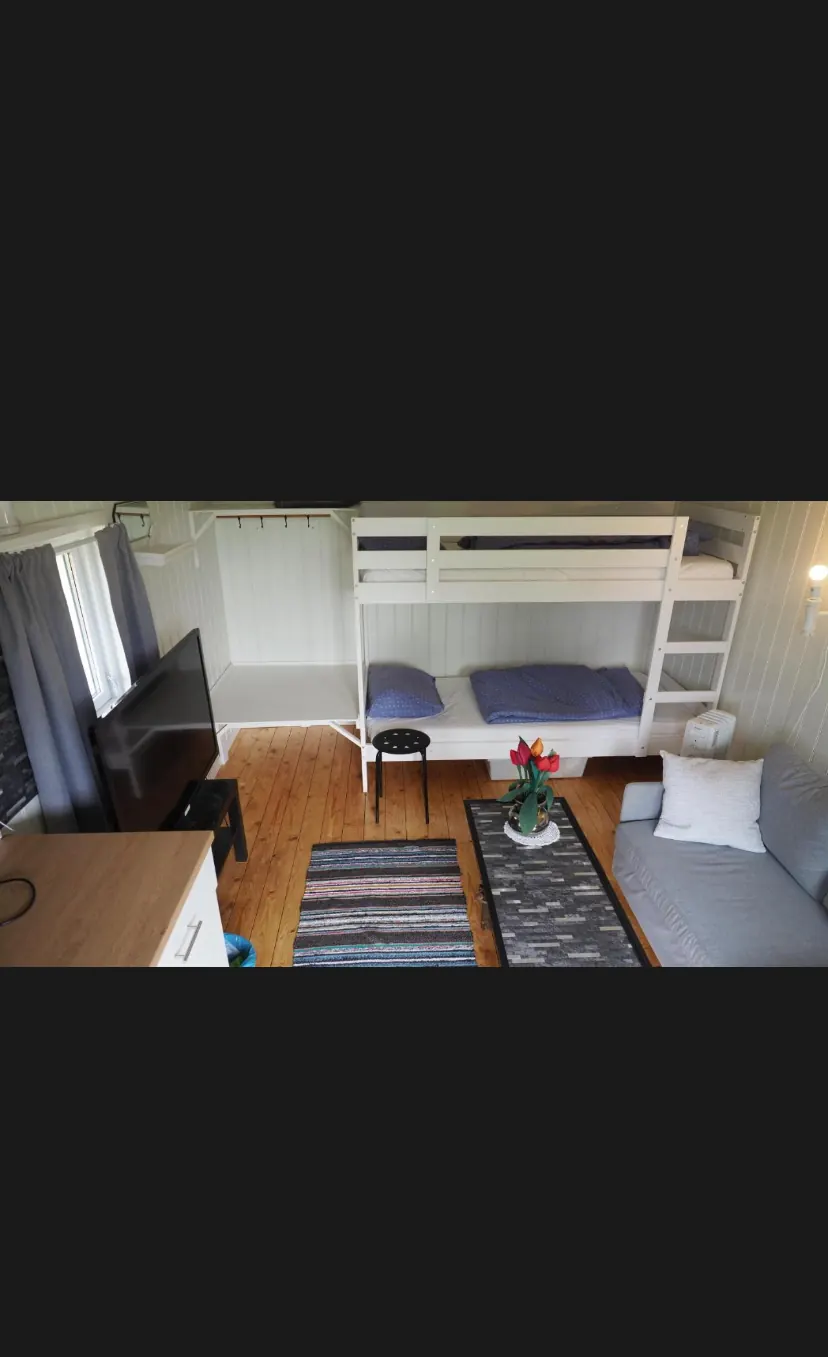 Cabin bunk beds and sleeping area
