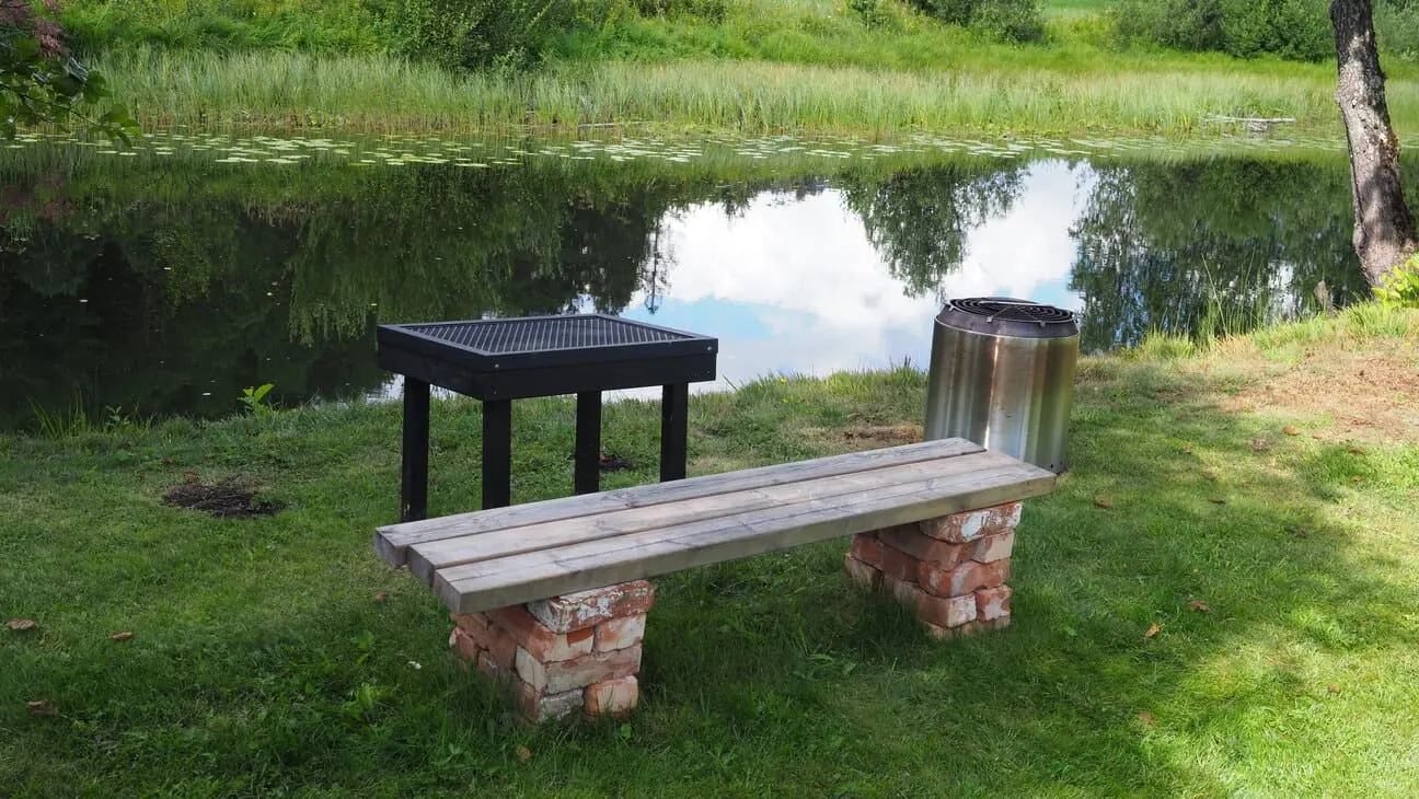 Barbecue area near the river